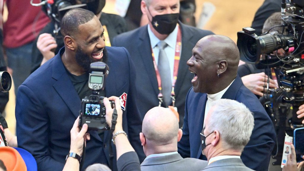 LeBron James shares all-star moments with childhood hero Michael Jordan with patented winner