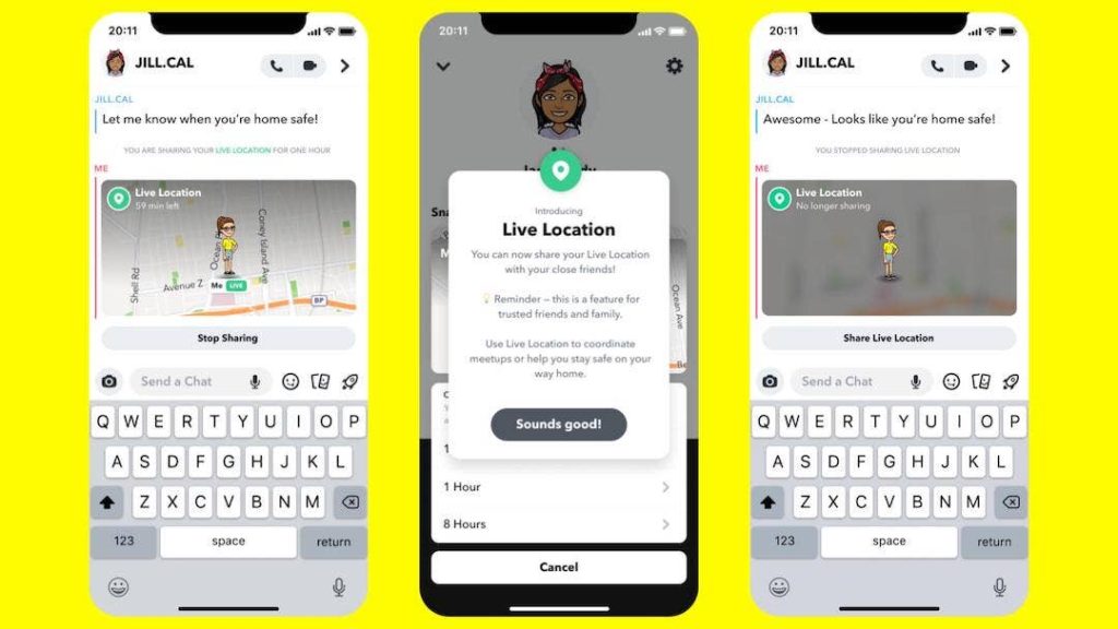 Snapchat reveals real-time location sharing