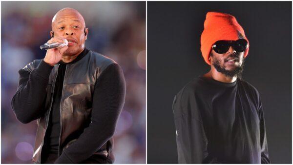 Dr. Dre (left) and Kendrick Lamar (right).  Photo by Kevin C. Cox/Getty Images, Prince Williams/Wireimage)