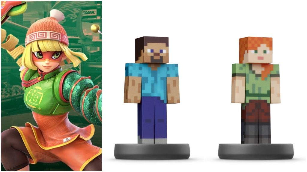 Minecraft Super Smash Bros. release date announced.  Ultimate amio, Minecraft Steve and Alex amiibo delayed