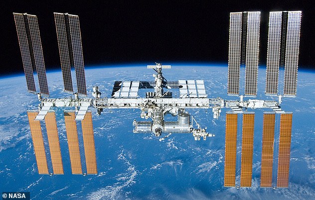 The International Space Station (ISS, pictured), which is 357.5 feet wide and 239.4 feet long, completes a full orbit around Earth once every 90 minutes