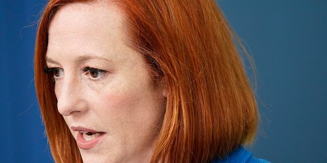 White House Press Secretary Jen Psaki speaks during a press conference at the White House, Friday, March 18, 2022, in Washington.