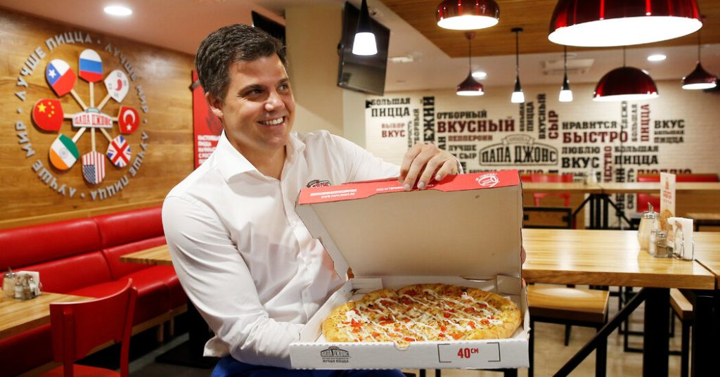 He's American, he oversees Papa John's in Russia and resides