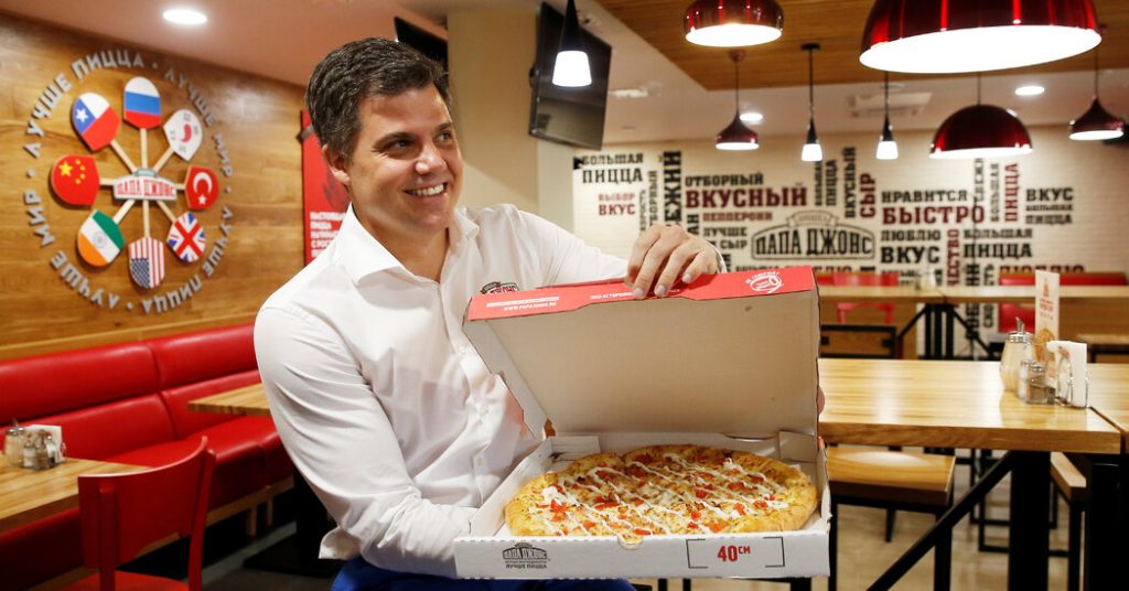 He’s American, he oversees Papa John’s in Russia and resides