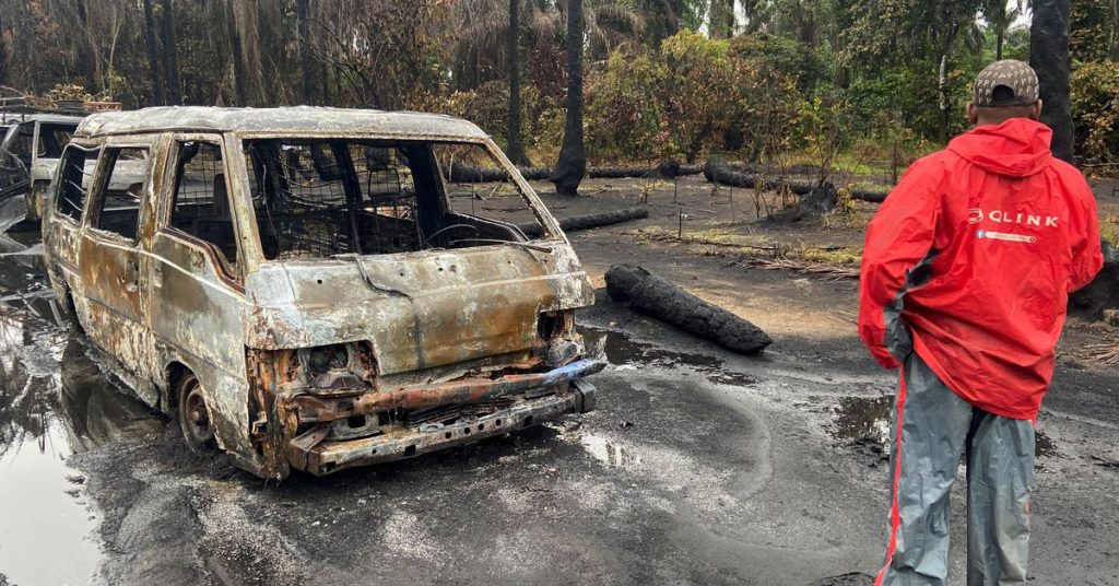 An explosion at an illegal Nigerian oil refinery killed more than 100 people