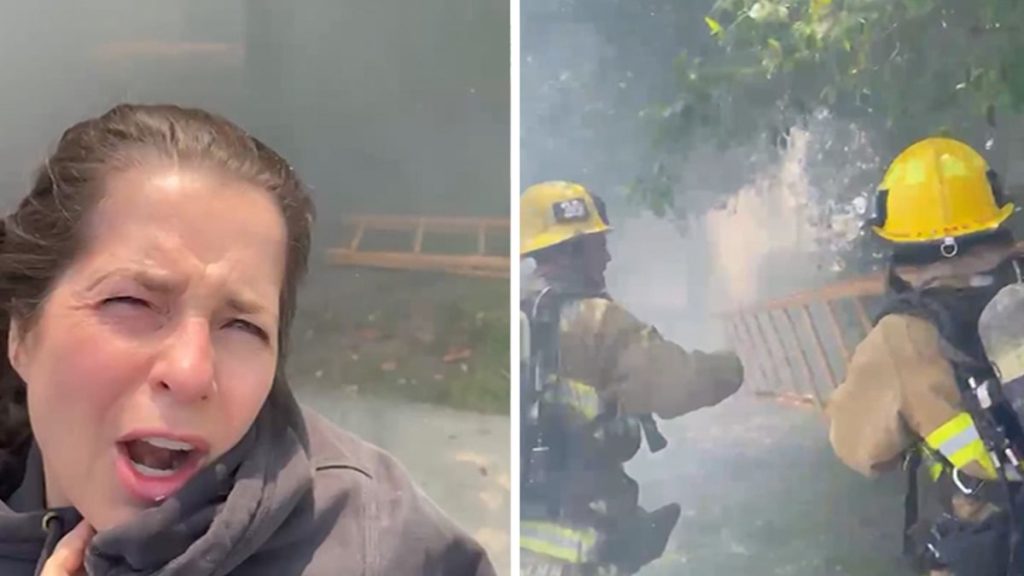 Kelly Monaco's house in the General Hospital caught fire on Friday