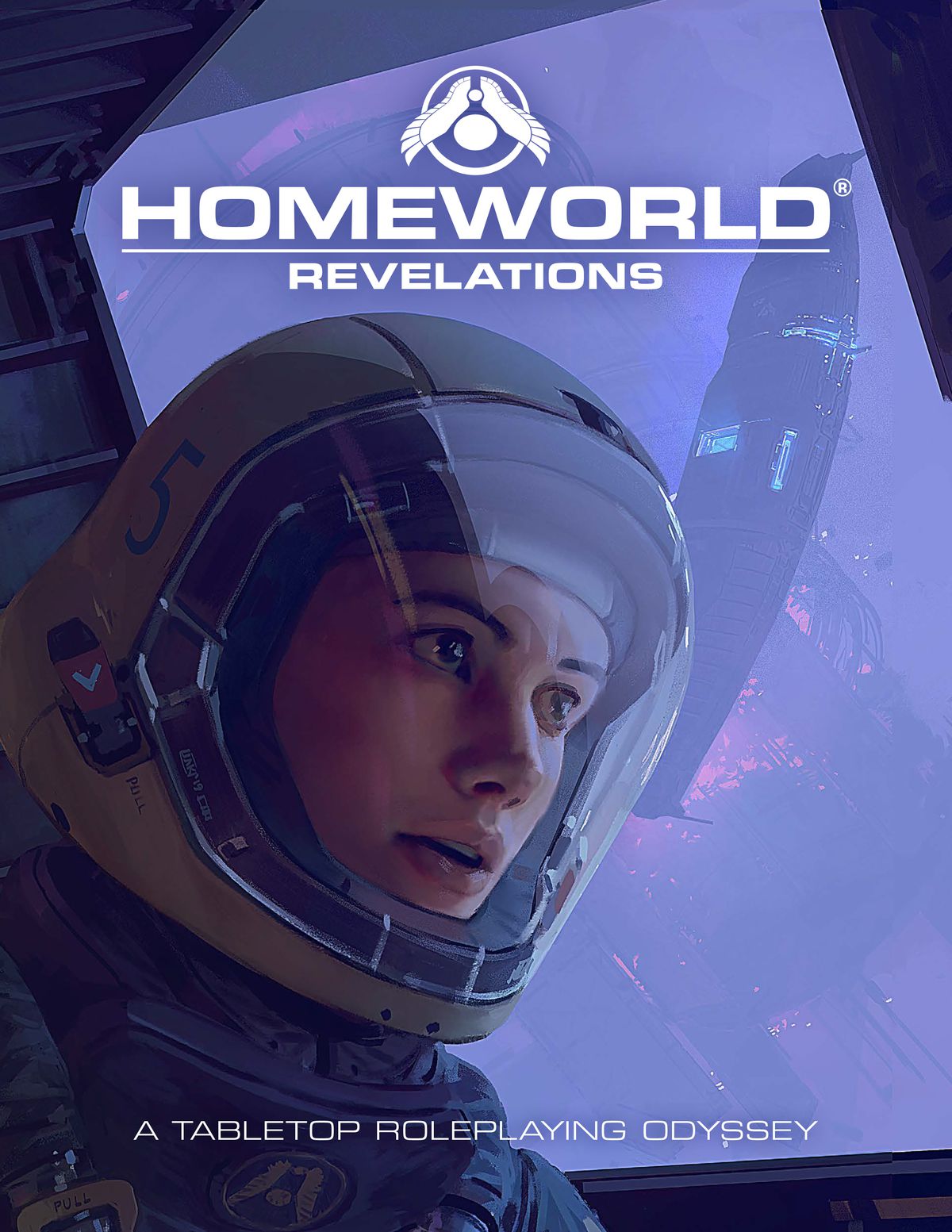 Cover image and logo for Homeworld: Revelations core rulesebook.