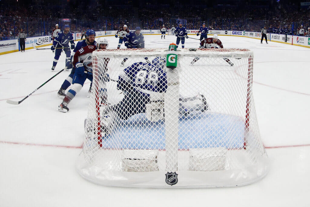 A lot of men?  The Stanley Cup Final got a dose of controversy due to a contested Avalanche OT goal
