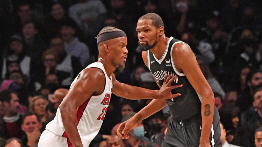 Kevin Durant wants to play with the Heat, but only alongside Jimmy Butler, Pam Adebayo and Kyle Lowry, according to the report.