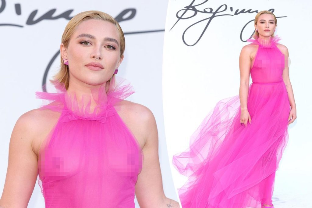 Florence Pugh leaves little to the imagination in a sheer dress