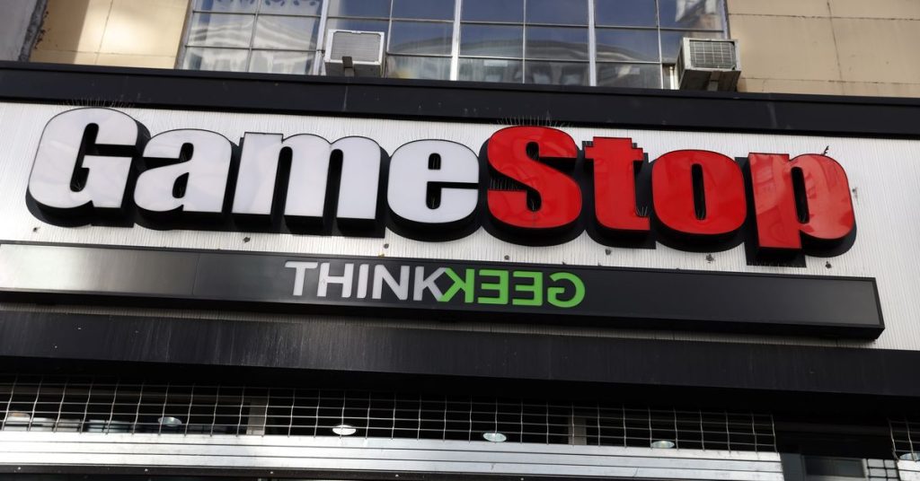 GameStop meme arrow jumps on the stock splitting bandwagon