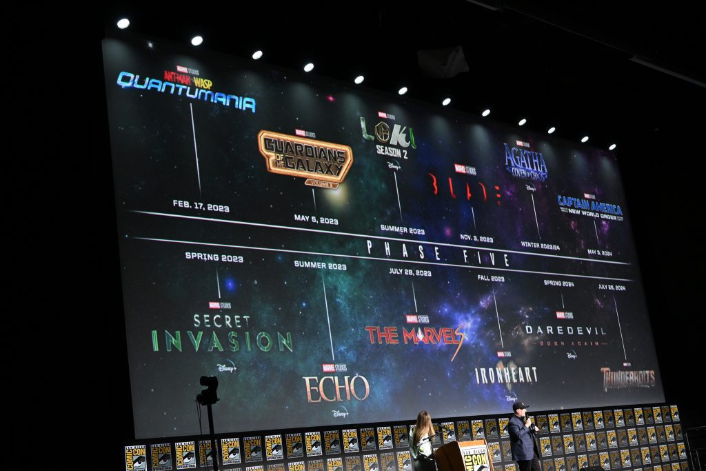 Kevin Feige unveils Marvel’s "Phase Five" at San Diego Comic-Con.