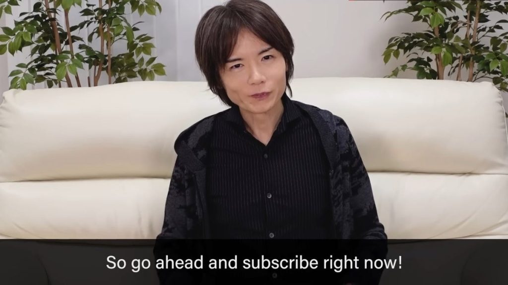 Sakurai, the creator of Smash Brothers, is a YouTuber now and I love him