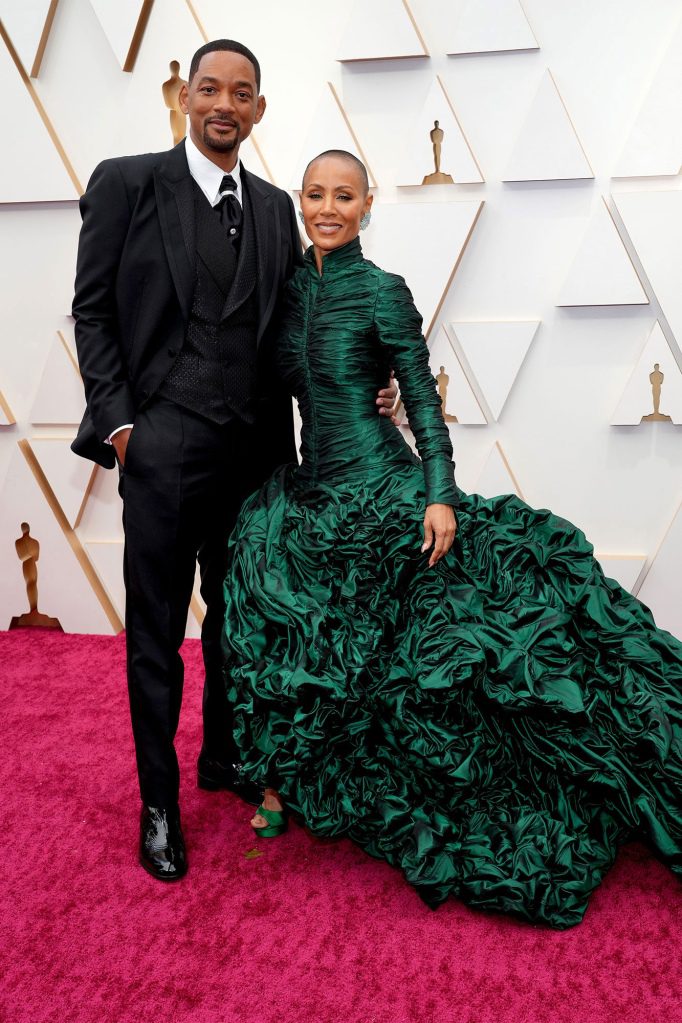 Will Smith and Jada Pinkett Smith arrive at the Academy Awards on March 27.