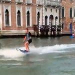 The mayor of Italy has criticized tourists who were arrested for surfing on the Grand Canal