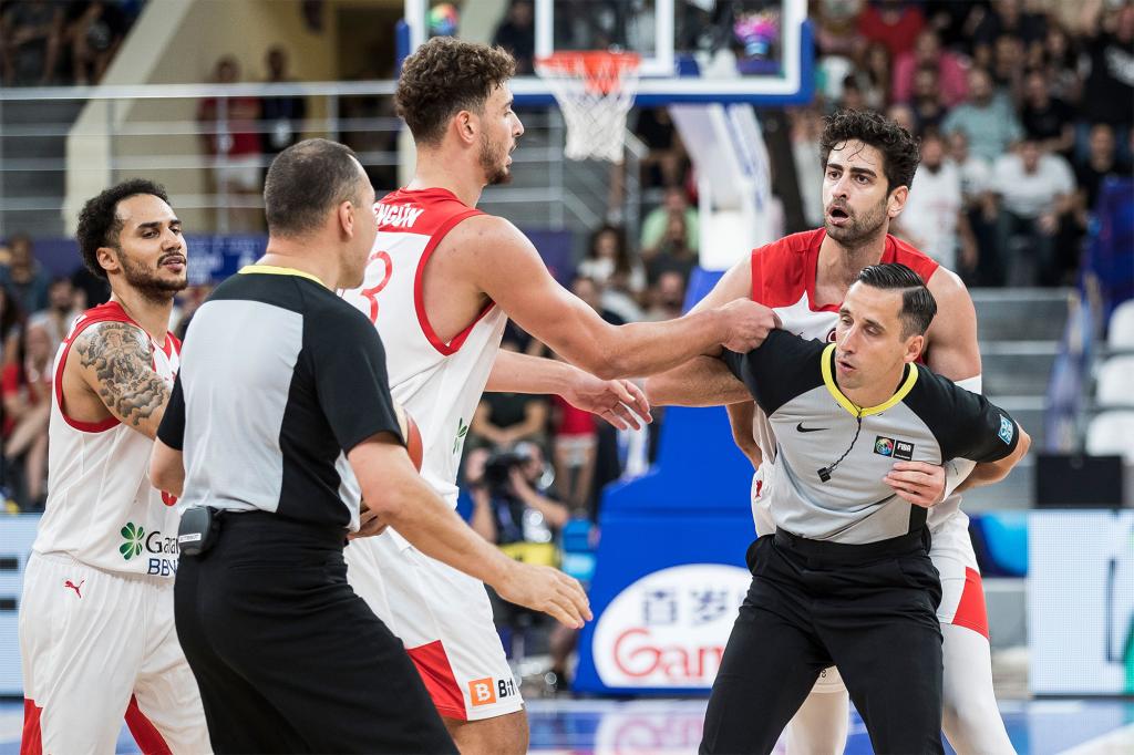 It is alleged that Furkan Korkmaz was attacked by players from Georgia after the EuroBasket match