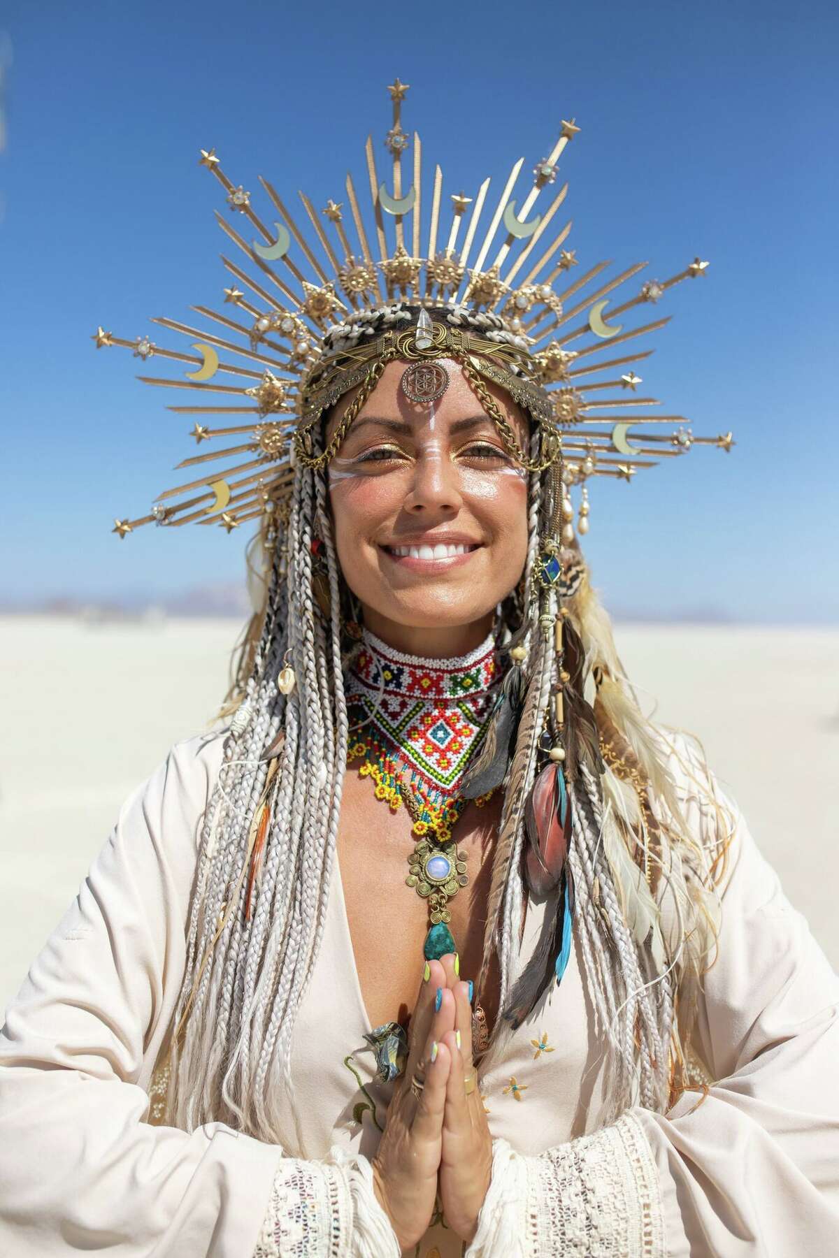 Gina Alexandra Galvez at Burning Man 2022 in the Black Rock Desert in Gerlach, Nevada.