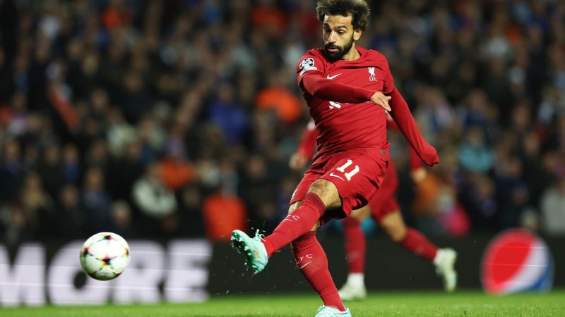 Mohamed Salah scores the fastest hat-trick in the history of the Champions League while Liverpool crushes Rangers