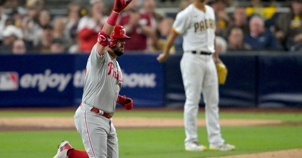 NLCS: Homer Kyle Schwarber's 488-foot-tall inspires Phillies in first game