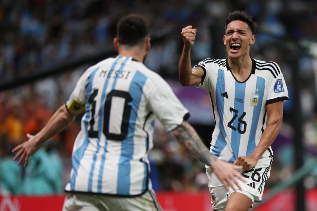 Argentina holds off the Netherlands' late run, winning a penalty shootout in the wild quarter-finals of the World Cup