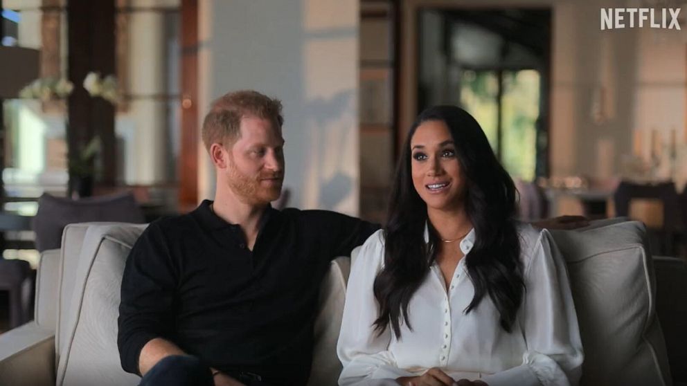Photo: Prince Harry and Meghan appear in a six-part clip from the Netflix docuseries titled "Harry and Megan."